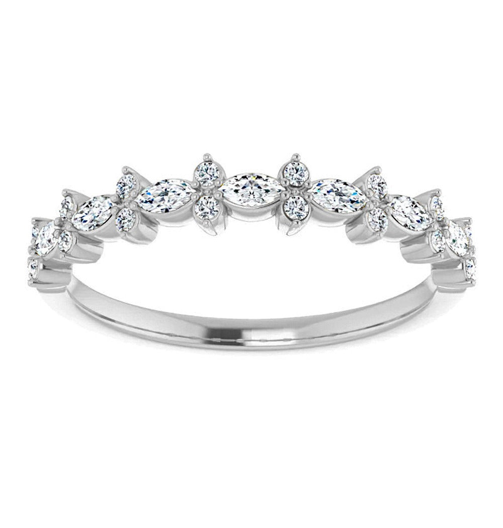 VVS1 Round & Marquise Cut Eternity Band For Her
